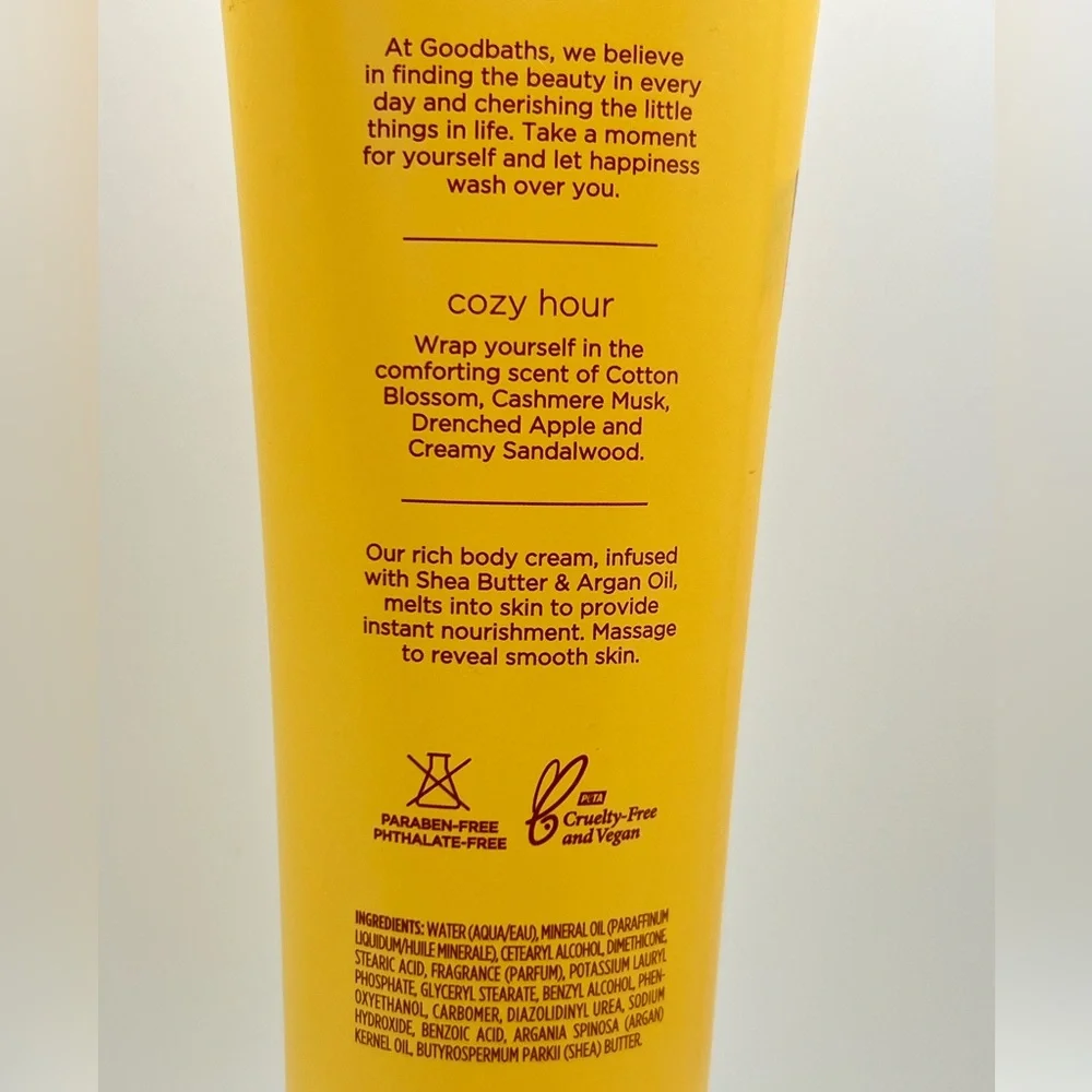 🦋$4~ Goodbaths Ultra-Moisturizing Body Cream ~ Cozy Hour ~ Full Size 10oz ~ NEW